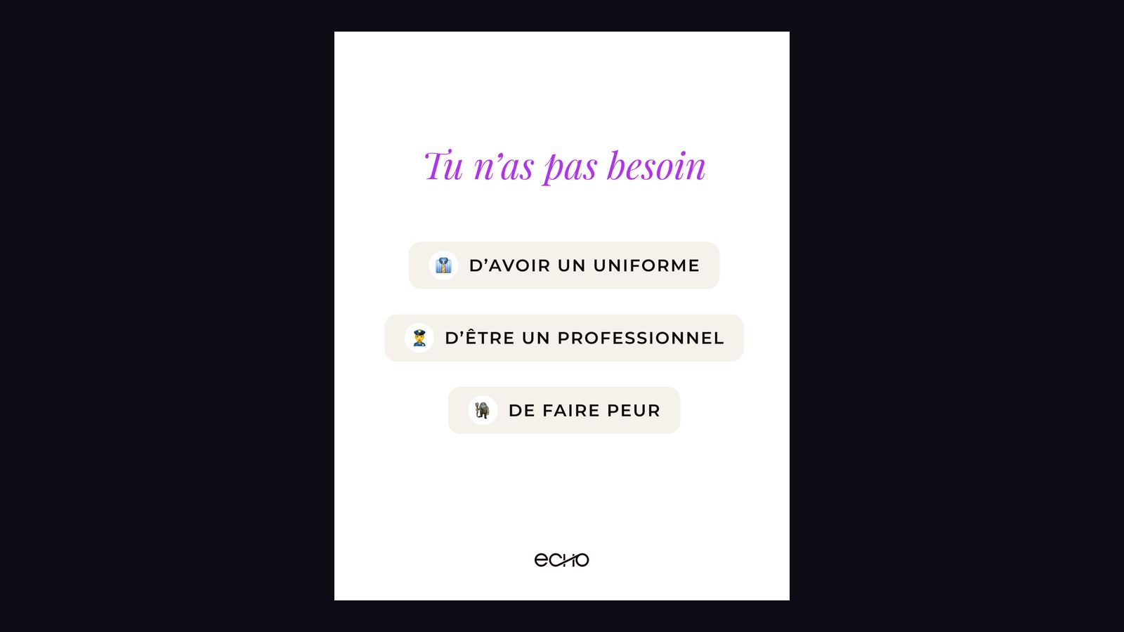 Visuel Instagram ECHO 2026, recrutement des équipiers