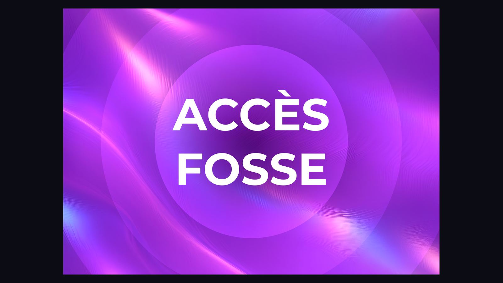 Panneau de signalétique ECHO 2026, accès fosse